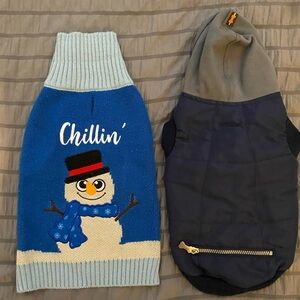 🐕 ❄️ Dog Sweater/ Jacket Set sz Medium
